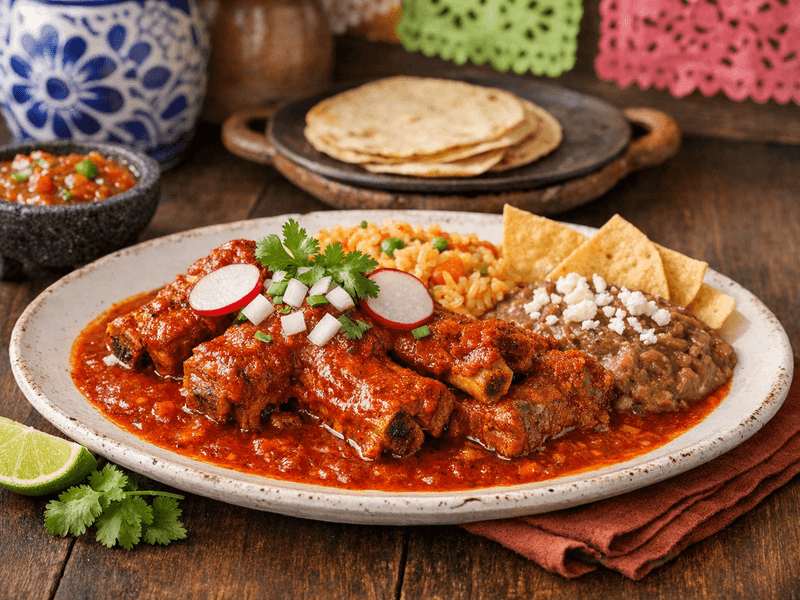 Costillas En Salsa Roja