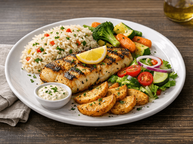 Grilled Hammour Plate