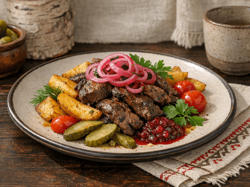 Сохатина жареная