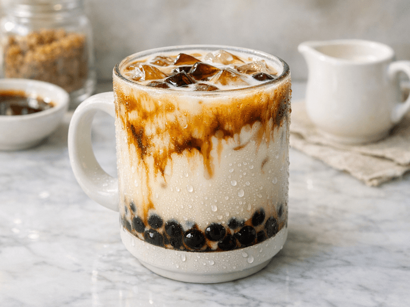 Brown Sugar Fresh Milk With Pearls