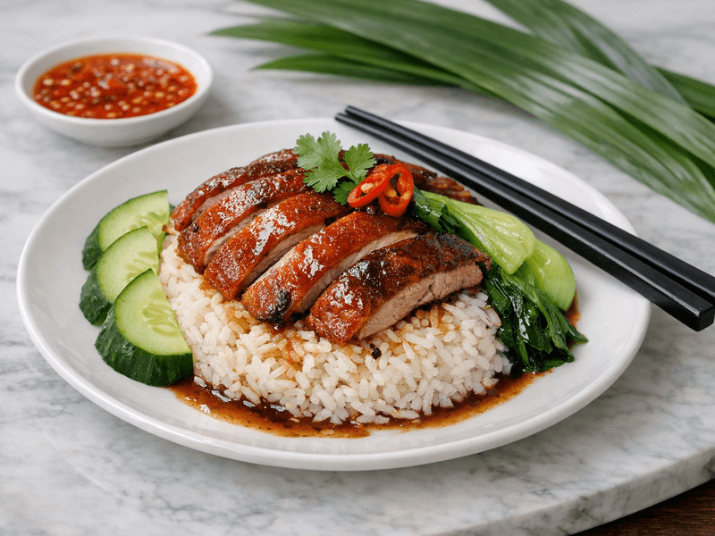 Chinese Barbecue Duck Rice