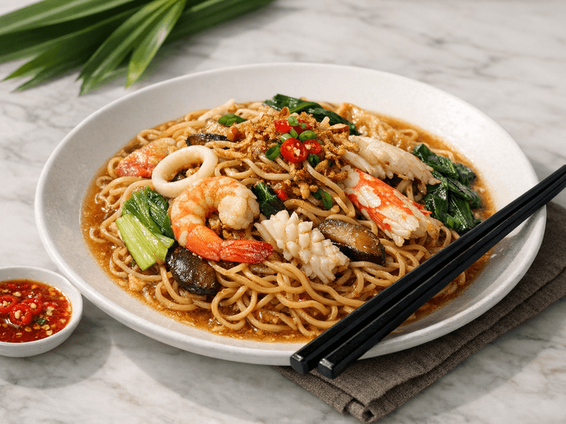 Ee Mian with Seafood
