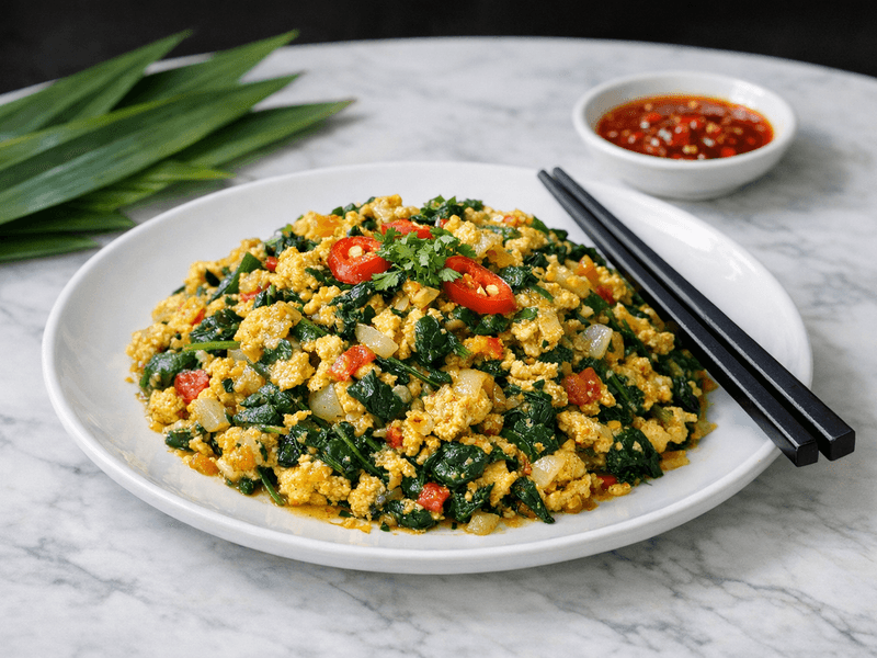 Egg Bhurji with Spinach