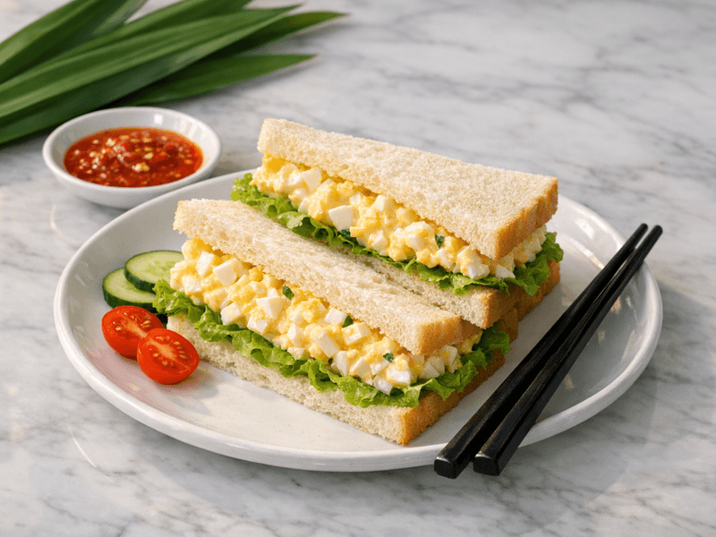 Egg Mayo Sandwich with Lettuce