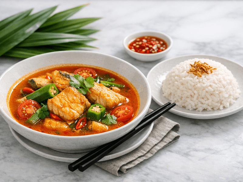 Fish Curry Soup with Rice