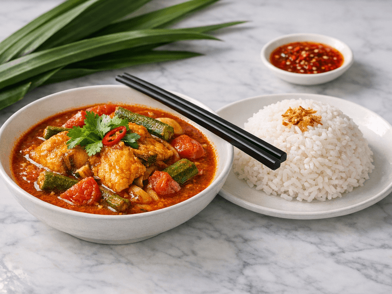 Fish Curry with Rice