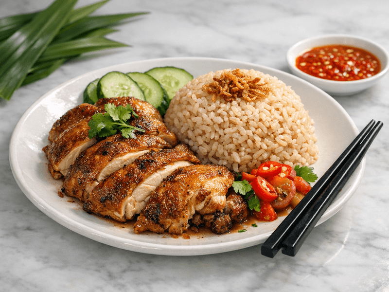 Herb Roasted Chicken with Brown Rice