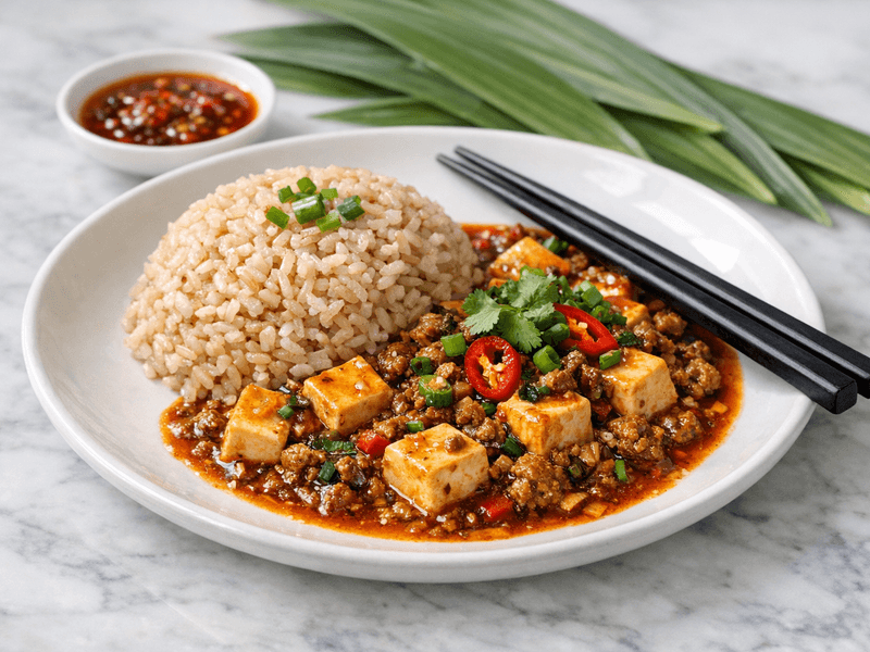 Mapo Tofu with Brown Rice