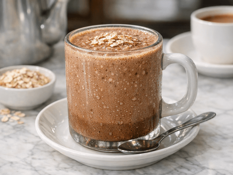 Oats with Chocolate Protein Shake