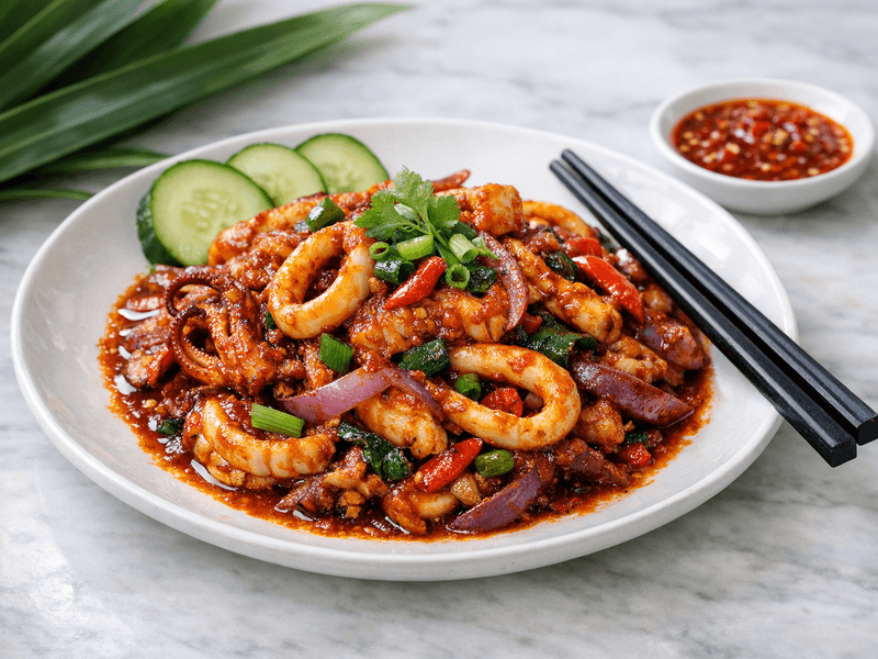 Sambal Squid Stir Fry