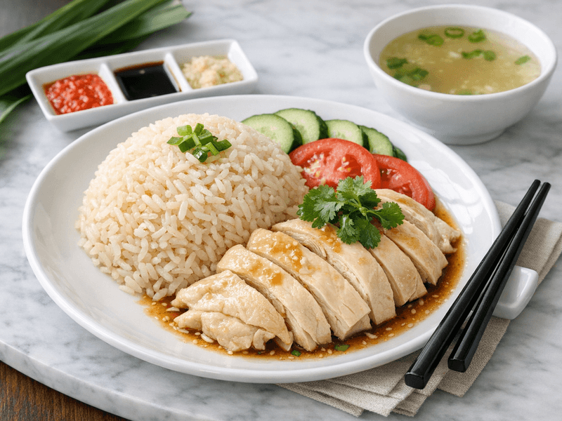 Singapore Hainanese Chicken Rice