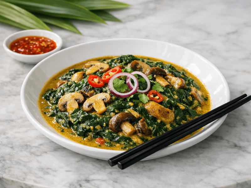 Spinach Mushroom Curry