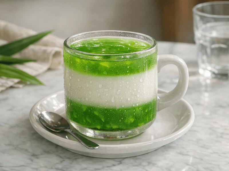 Steamed Pandan Layer Cake