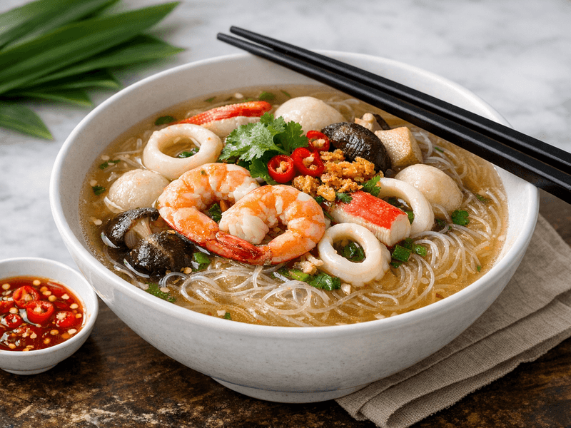 Tang Hoon Soup with Seafood
