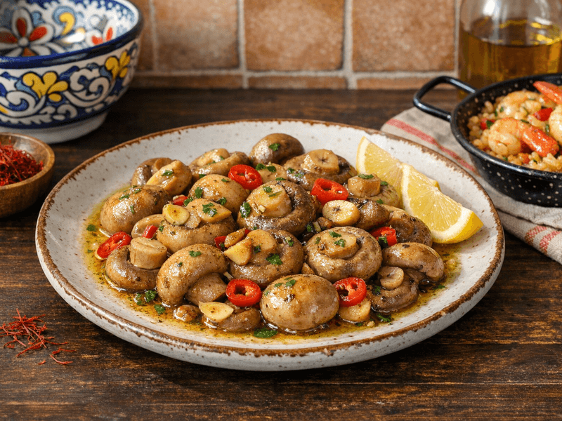 Champiñones al Ajillo