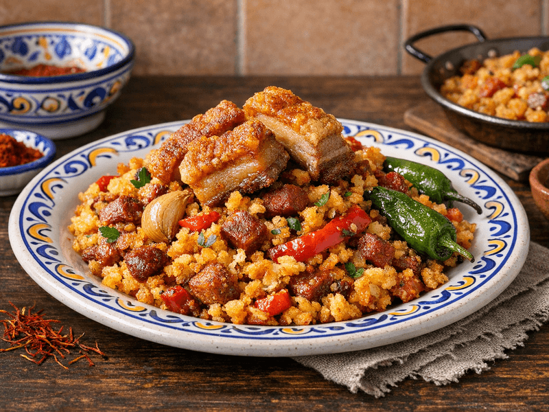 Migas Con Torreznos Extremeñas