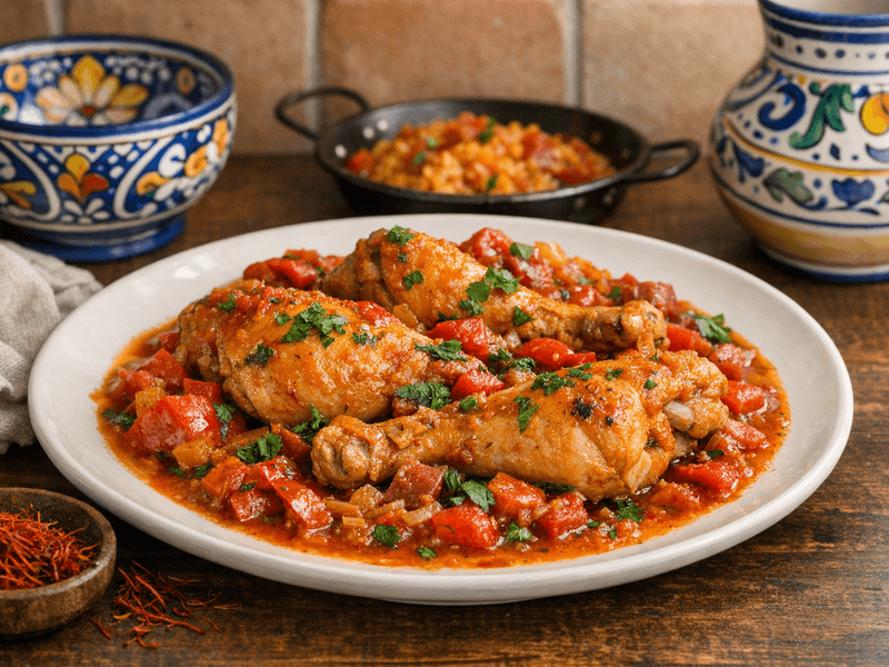 Pollo Al Chilindrón Aragonés