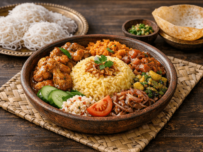 Chicken Rice and Curry