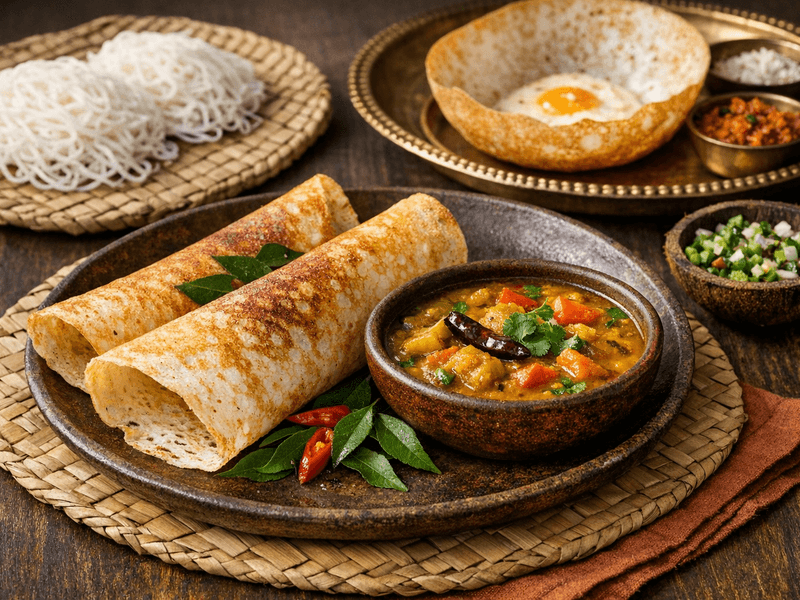 Thosai with Sambar