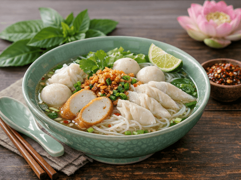 ก วยเต ยวล กช นปลา