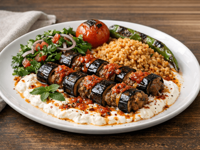Antep Usulü Yoğurtlu Patlıcan Kebabı