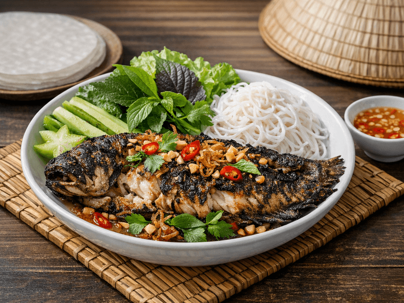 Cá Lóc Nướng Trui