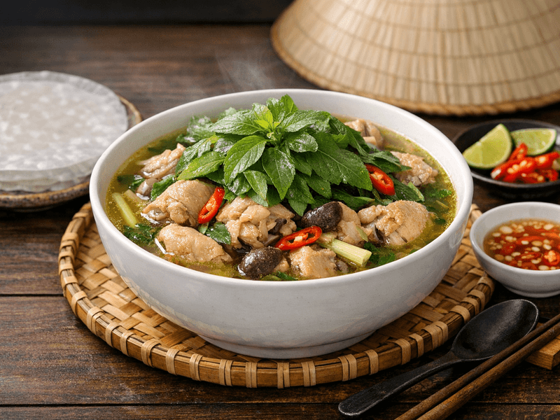 Lẩu Gà Lá É