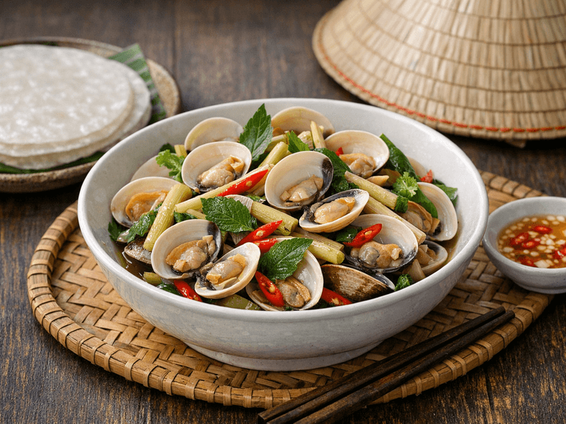 Nghêu Hấp Sả